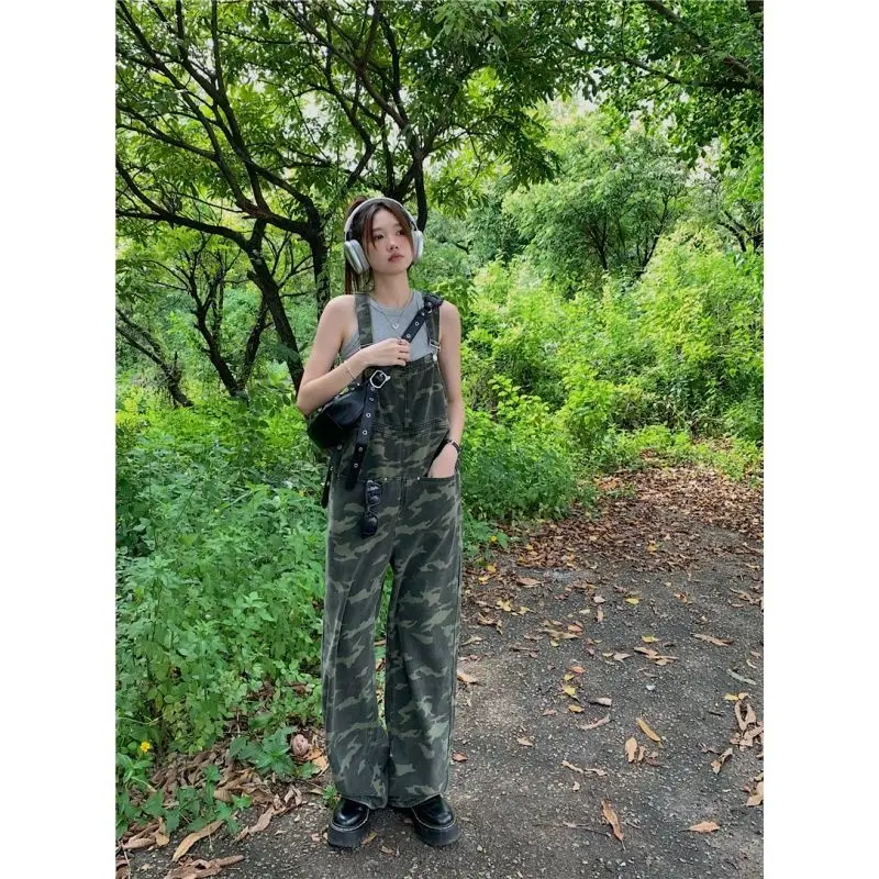 

Полный комбинезон, женские качественные лаконичные брюки, непринужденные косые брюки с бахромой, женские слегкие высокие талии, походный салон, серый цвет