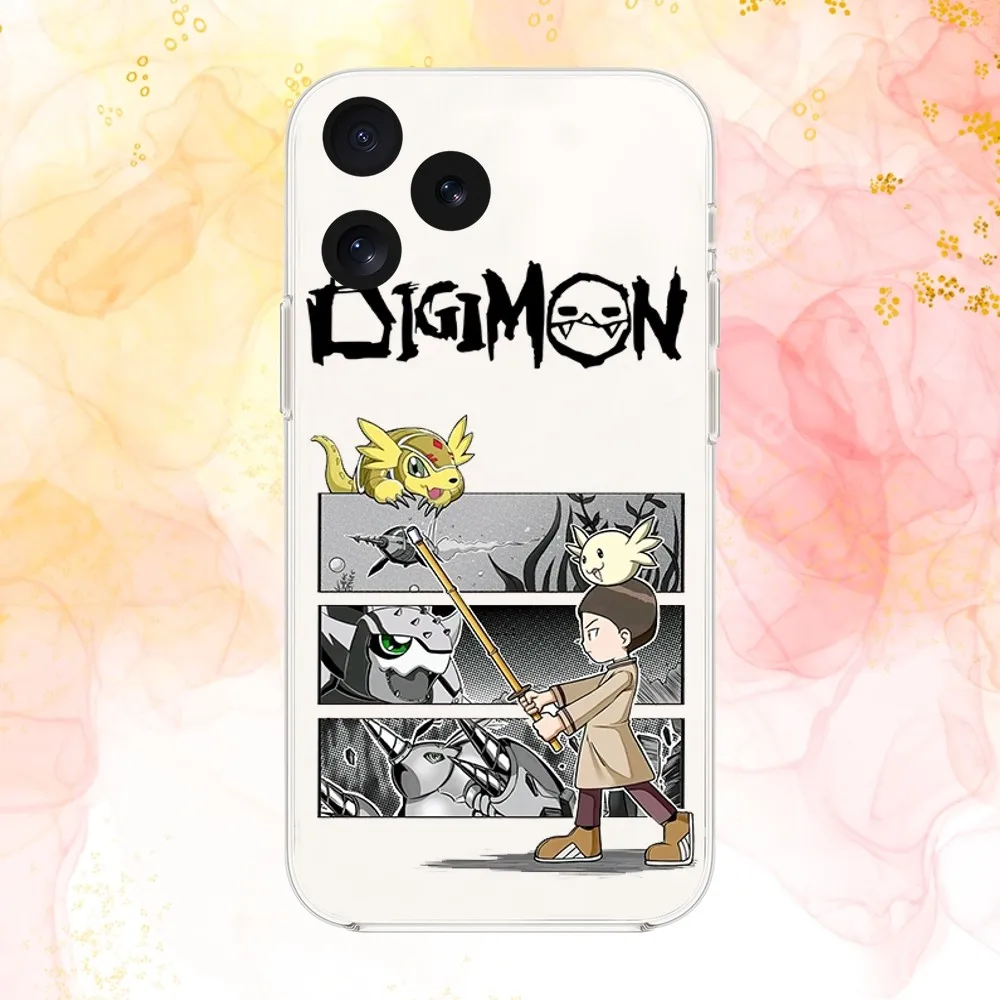 Bilibili Digital Monster Digimon Phone Case For iPhone Mini 11 12 13 14 Pro 15 Pro XS Max X Plus SE xr Transparent Shell