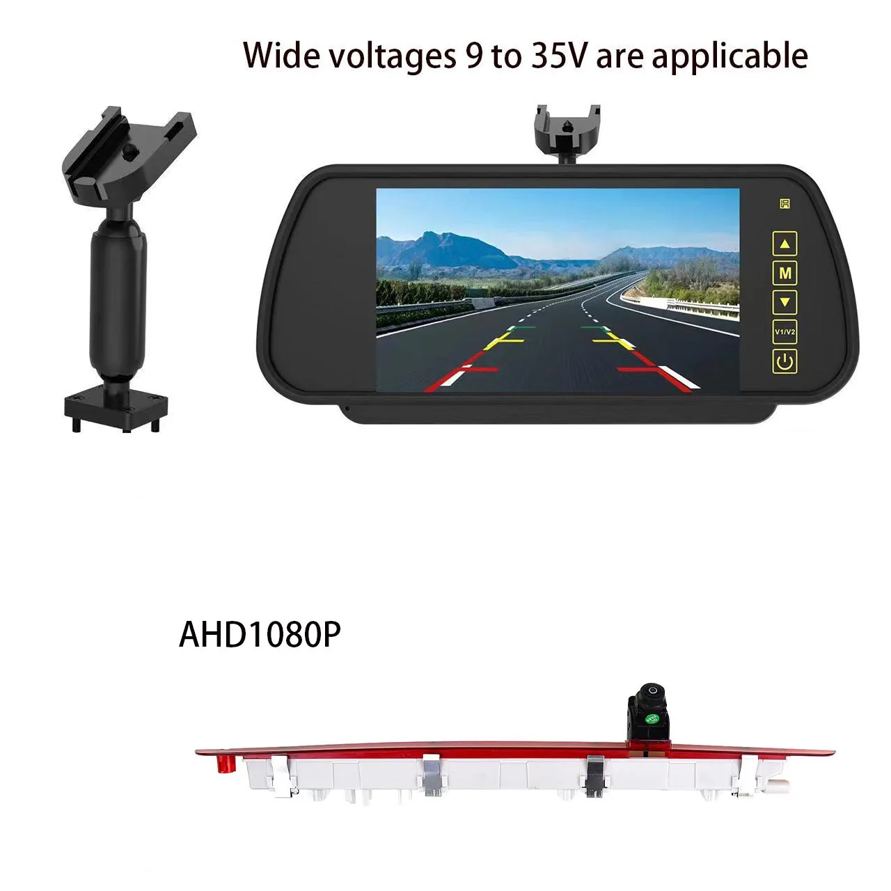 

AHD High Level Brake Light Rear View Camera for Mercedes Benz Vito W447 (Tailgate Lift Only) with Rear View Mirror Monitor