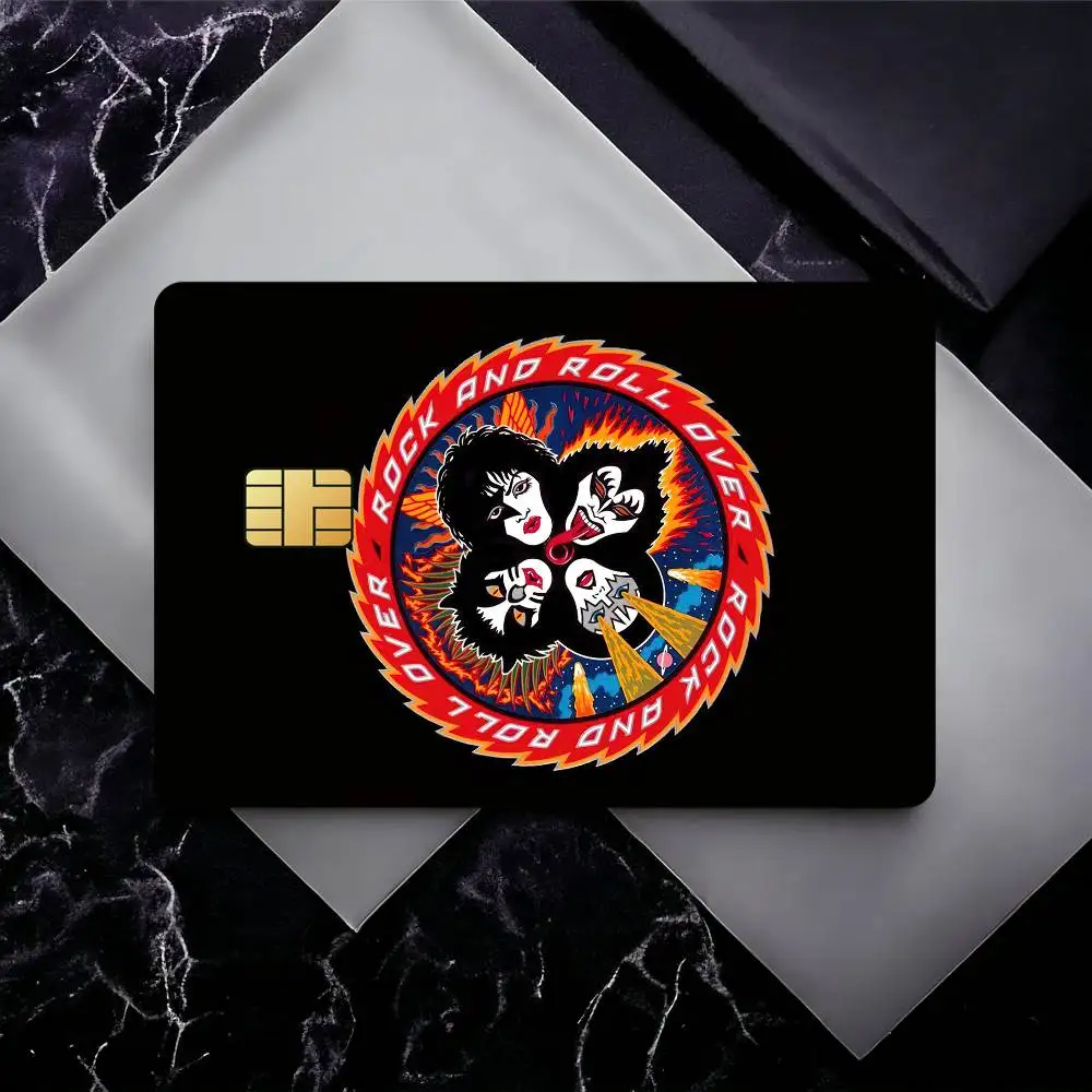 Póster de K-KISS de American Rock Band, tarjetas de crédito bancarias, pegatinas de pase de autobús, decoración fresca, tarjeta impermeable de 4 Uds.