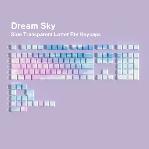 Backlit Keycaps Cherry PBT Dye Sub Double Shot Keycap Top Side Print For ISO Layout Gaming Mechanical Keyboard Wooting Custom