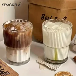 1/2PCS Coffee Glass Cups Stackable Glassware Transparent Cocktail Glass Soda Water Juice Mugs Cup Suitable For Home Bar Parties