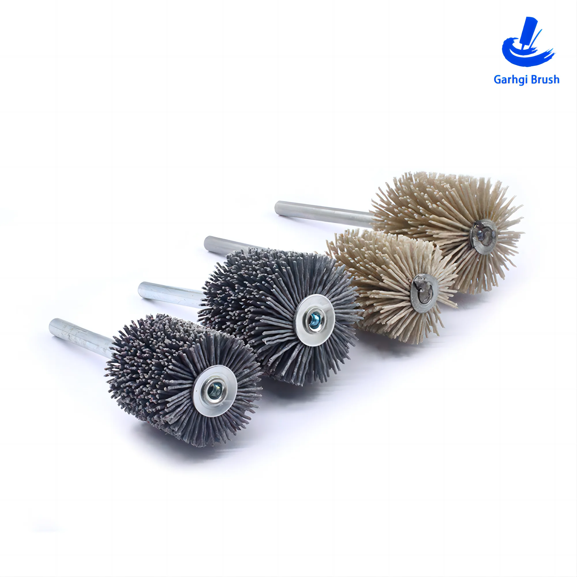 

Wire Rotary Brushes Abrasive Nylon 180Grit Flexible Bristles Tube Pipe Cleaning Paint Rust Remove Mechanic Polishing Hand Tools