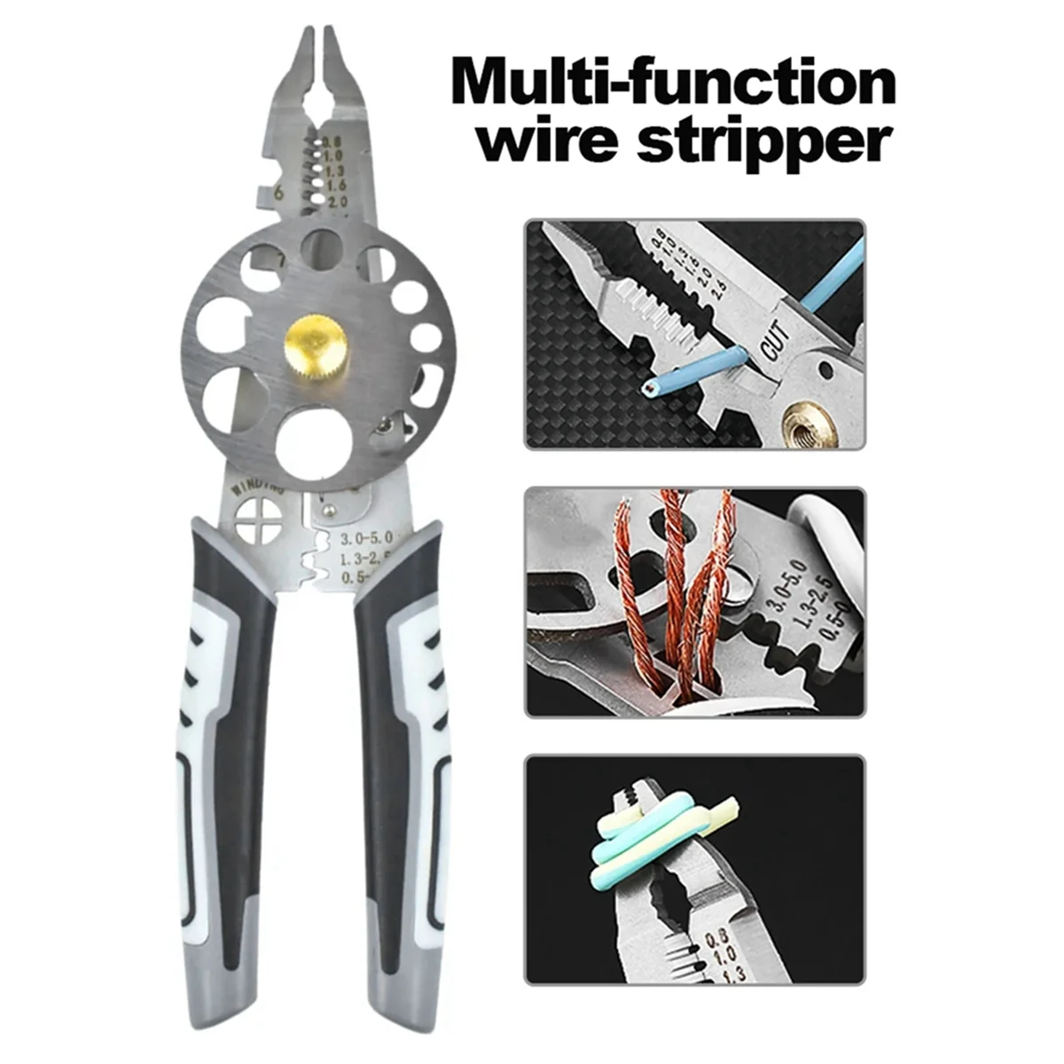 2025 + كماشة تجريد الأسلاك الكهربائية متعددة الوظائف كهربائيين صيانة المضادة للانزلاق متجرد كابل المكشكش كماشة أداة