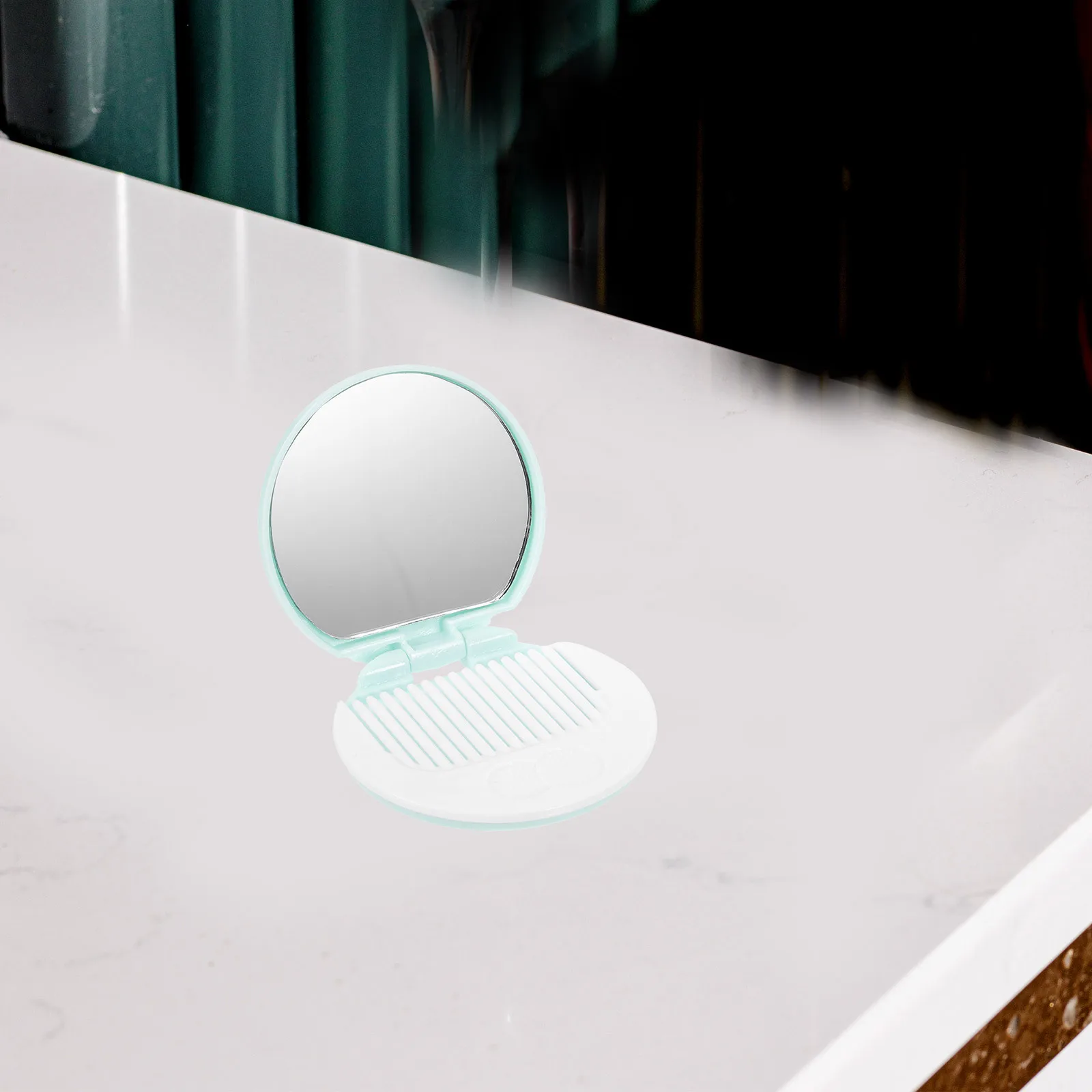 7 Stück schicker Taschenspiegel in Form von Schokoladenkeksen, transparent, Mini-Make-up-Spiegel, Damen-Werkzeug, dunkelbraun, hellbraun, gelb, blau