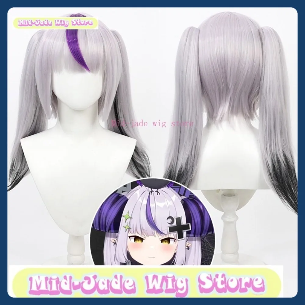 Parrucca Mid-jade Store Hololive Laplace Darknis Parrucca Cosplay Gioco anime Giochi di ruolo Capelli sintetici Festa di Halloween