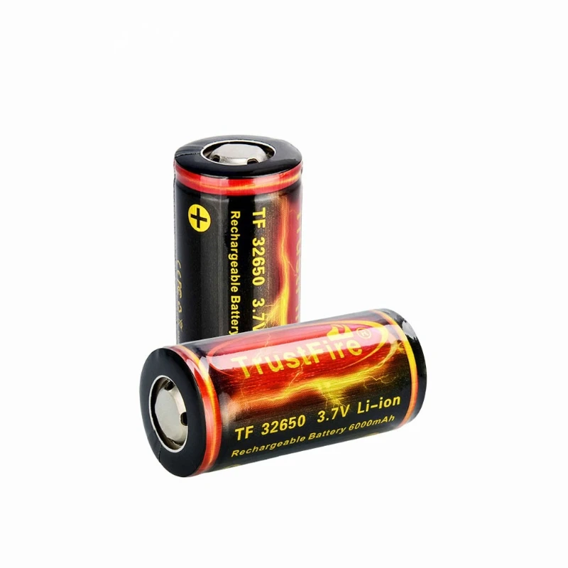 1 قطعة شقة أعلى 32650 6000mAh ليثيوم أيون 3.7V قابلة للشحن بطارية ليثيوم