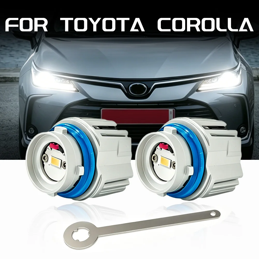 

For TOYOTA Corolla New Car Fog Lamps L1B Backup Lights White Yellow Dual Color Plug and Play Auto Bulbs