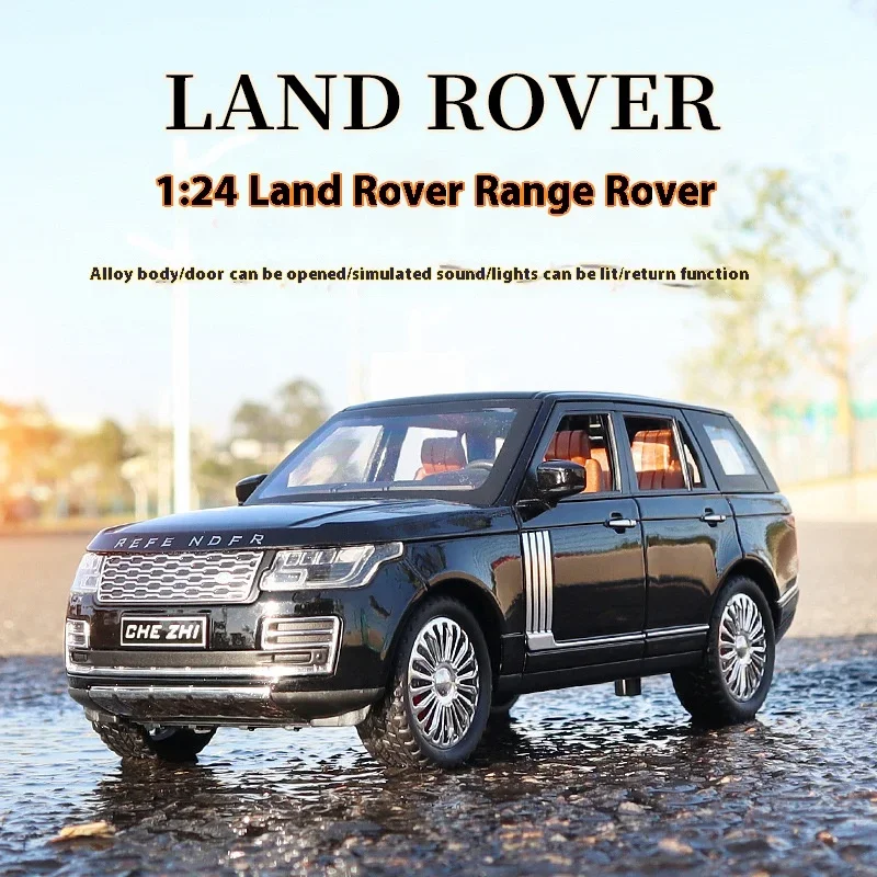 

1:24 Land Rover Range Rover Alloy Diecast Car Model Off Road SUV Vehicle Simulated Metal Car Trendy Ornaments Gift for Children