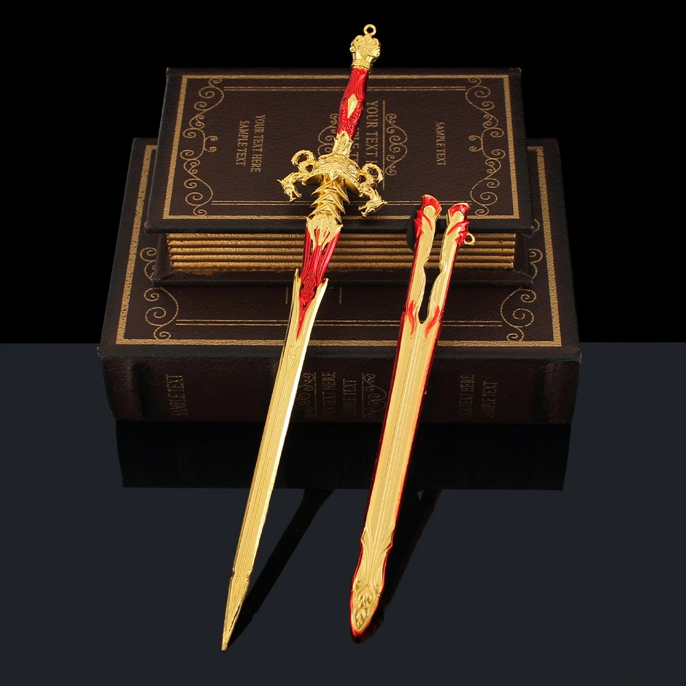 Naraka: Bladepoint Weapon The God of Wealth Sword Game Peripheral Metal 30cm Samurai Sword Model Decoration Crafts Gifts Toys