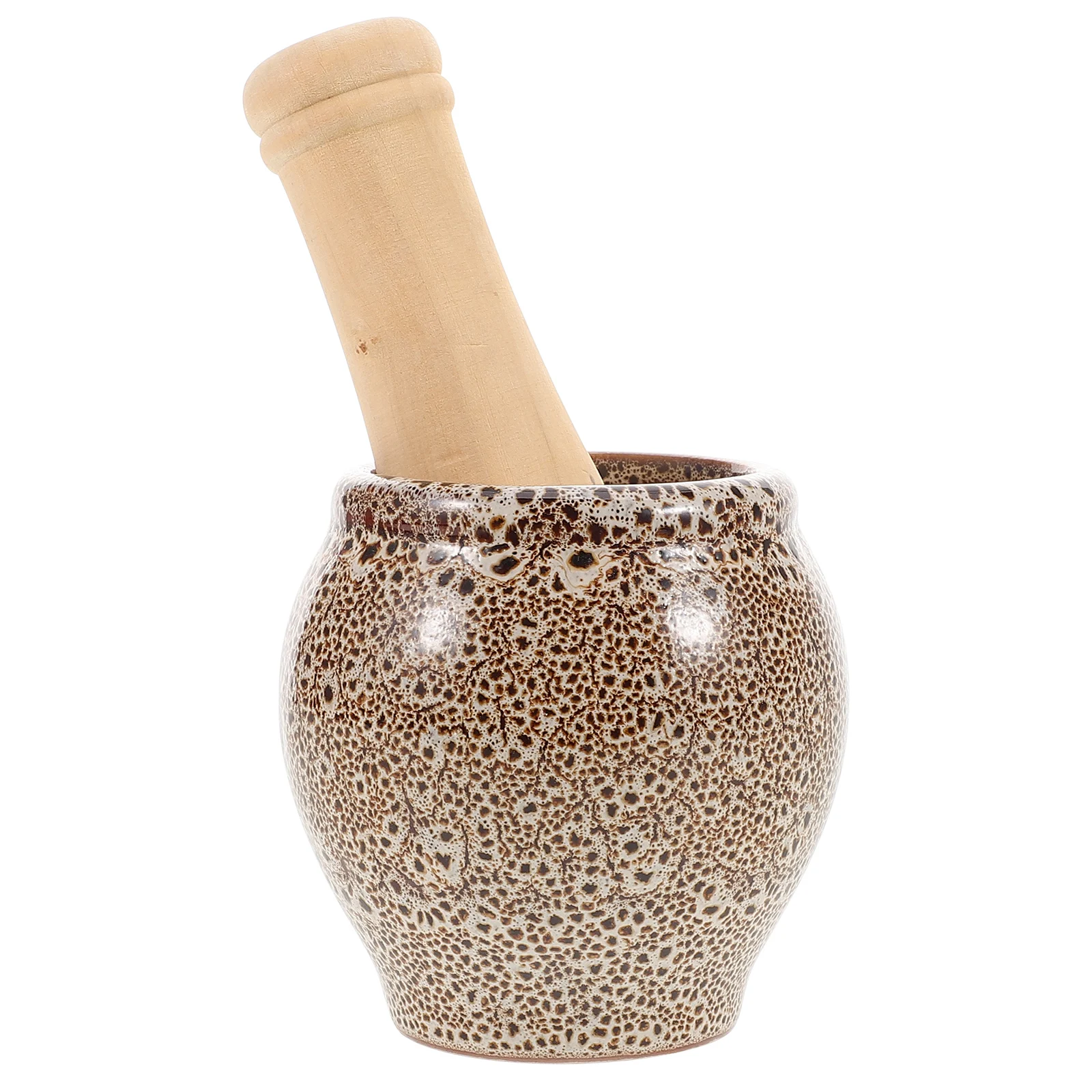 

Stone Garlic Mortar Manual Spice Grinder Kitchen Gadget Crush Garlic Pepper Salt Powder Restaurant H Operated Avocado Masher