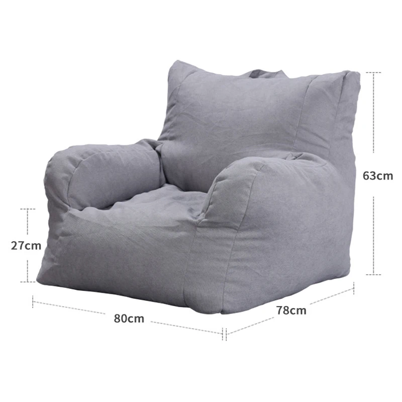 Sofas Cover Puff Lounger Chairs Without Filler Linen Cloth Lounger Seat Bean Bag Pouf Puff Couch Tatami Pouf Salon Puff