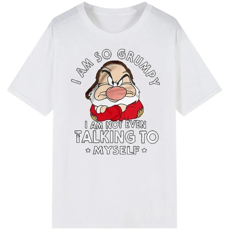 Men Kids Funny Fashion T Shirt I Am So Grumpy I Am Not Even Talking To Myself Grumpy Dwarf Shirt Casual Camisetas Ropa Hombre
