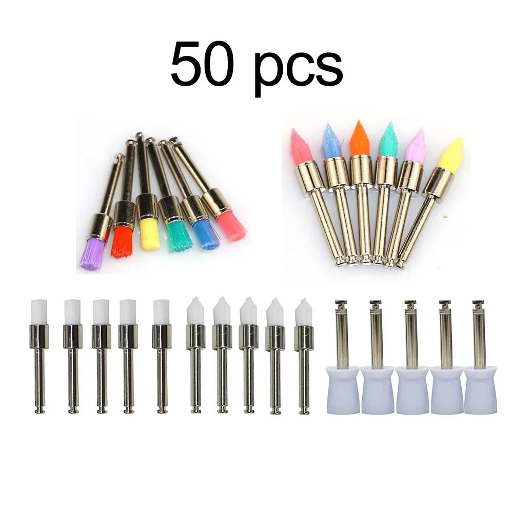 50pcs Dental Polishing Brush Polisher Brushes Polishing Bowl for Dental Handpiece Dentist Tools Dentistry Material