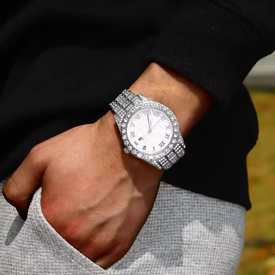 Luxury High Quality Luxury Fashion High-end Mantianxing Diamond Quartz Watch Business Clock for Get-together