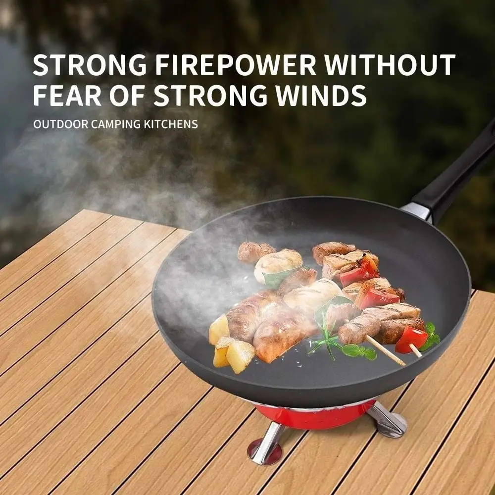 

Tea Stove 2800W Lotus Cassette Stove Compact High Power Folding Gas Burner Lightweight Portable Fondue Gas Cooker Hiking