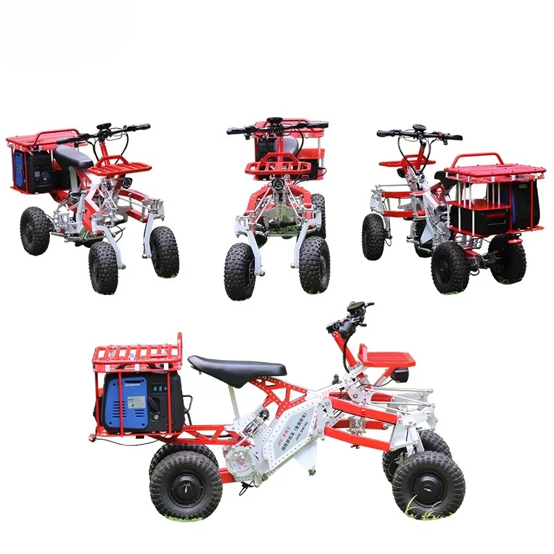 Electric ATV Quad Bike 4x4 Off Road 4 Wheeler Independent Suspension Rescue Patrol All Terrain Vehicle Adults