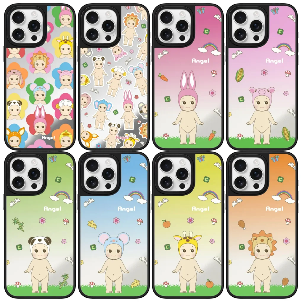 

Cute Kid Mirror Magnetic Phone Case Cover for IPhone 16 15 14 13 12 Pro Max Case for IPhone 16 Pro Max