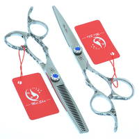 Meisha 6 inch Professional Left Hand Hair Cutting Scissors Japanese Steel Barber Salon Thinning Shears for Hairdressing A0126A