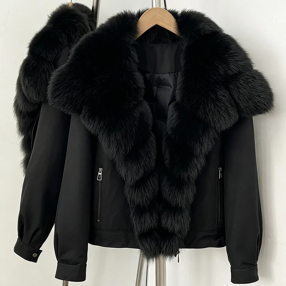 Women's Oversized Jacket Cropped Down Jacket Insulated Urban Style Commuting Winter Women's Cropped Puffer Jacket for Female