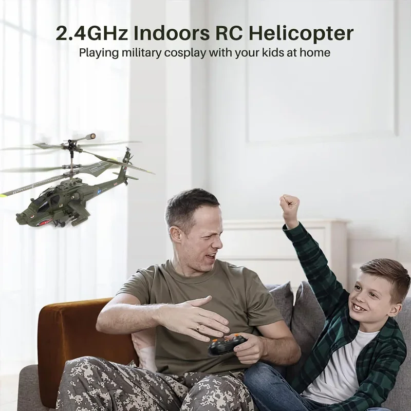 Helikopter wojskowy RC, S111H S109H 3,5-kanałowy helikopter RC z żyroskopem 2.4G zdalnie sterowany samolot zabawki dla początkujących chłopców