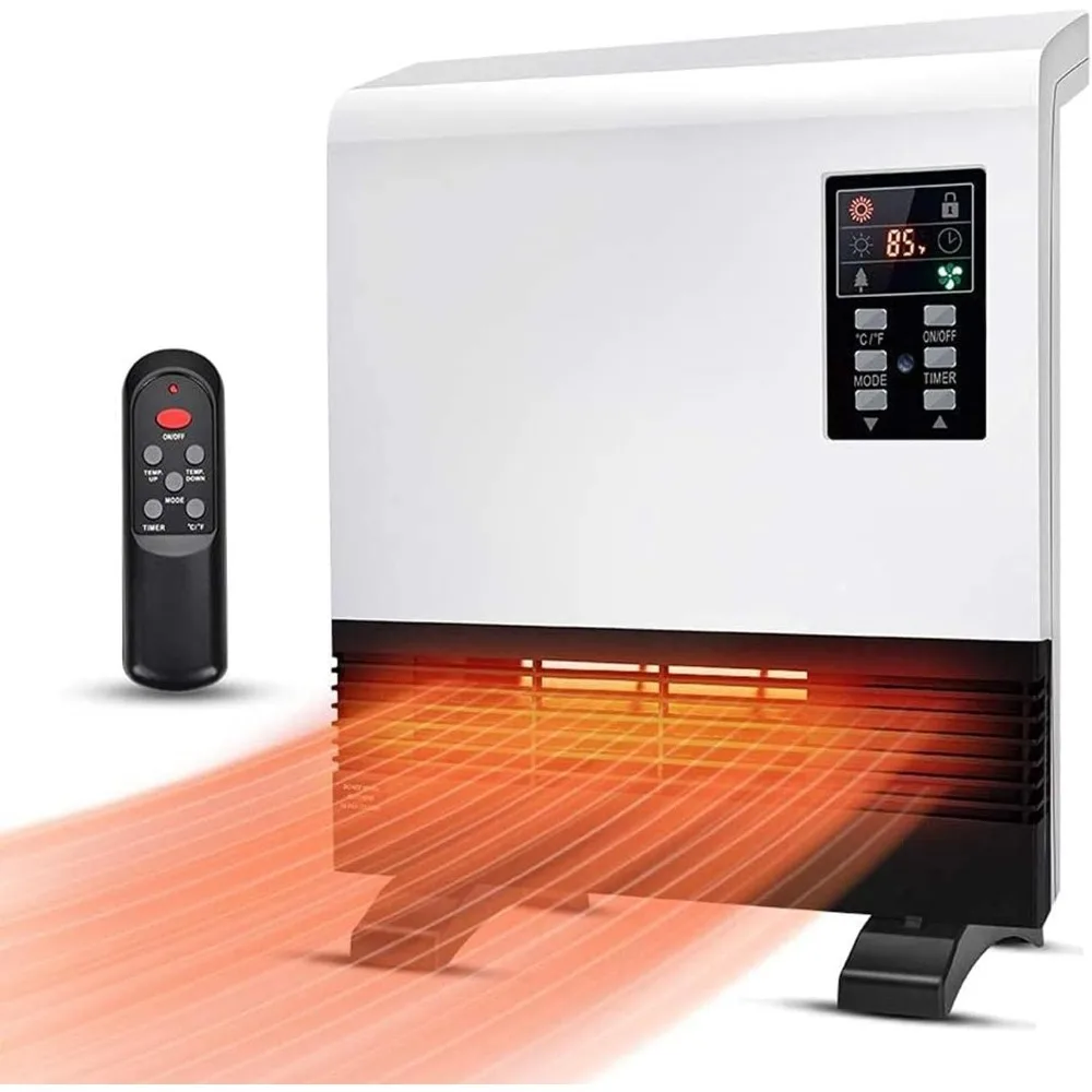 

1500W Electric Wall Heater with Adjustable Thermostat & 12H Timer 3 Modes Heat Infrared Space Heater for Indoor Use