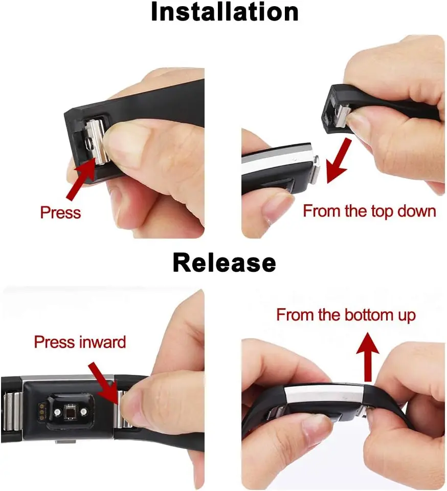 Sport Bands Compatible with Fitbit Charge 2 Bands , Adjustable Replacement Strap Wristbands for Fitbit Charge 2 HR Small Large