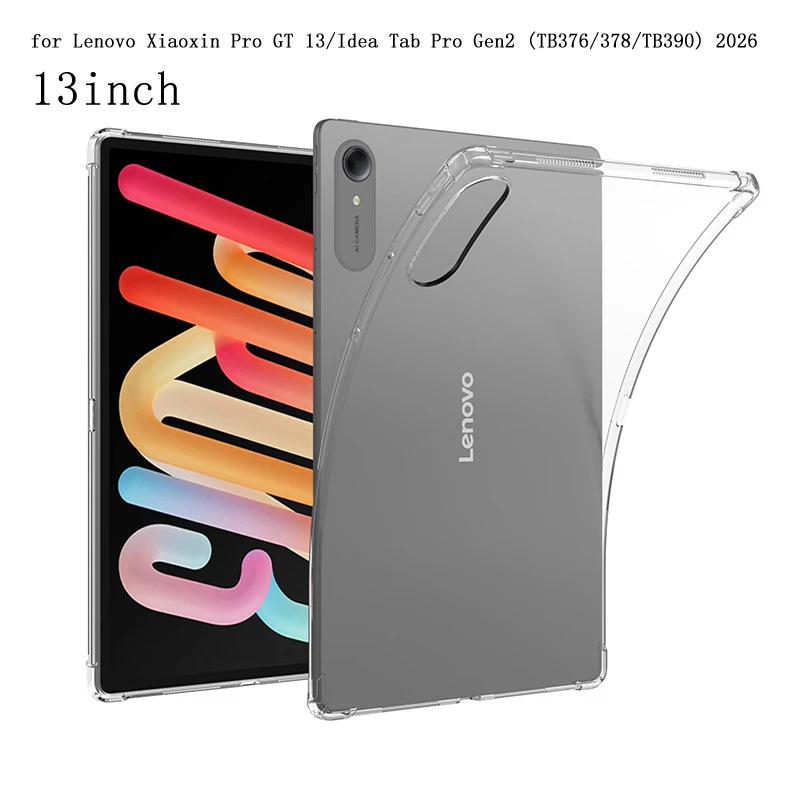

1x мягкий чехол из ТПУ для Lenovo Xiaoxin Pad Pro GT 13'' 2026/IdeaTab Pro Gen2 13 дюймов TB376/TB378/TB390, защитный чехол-накладка