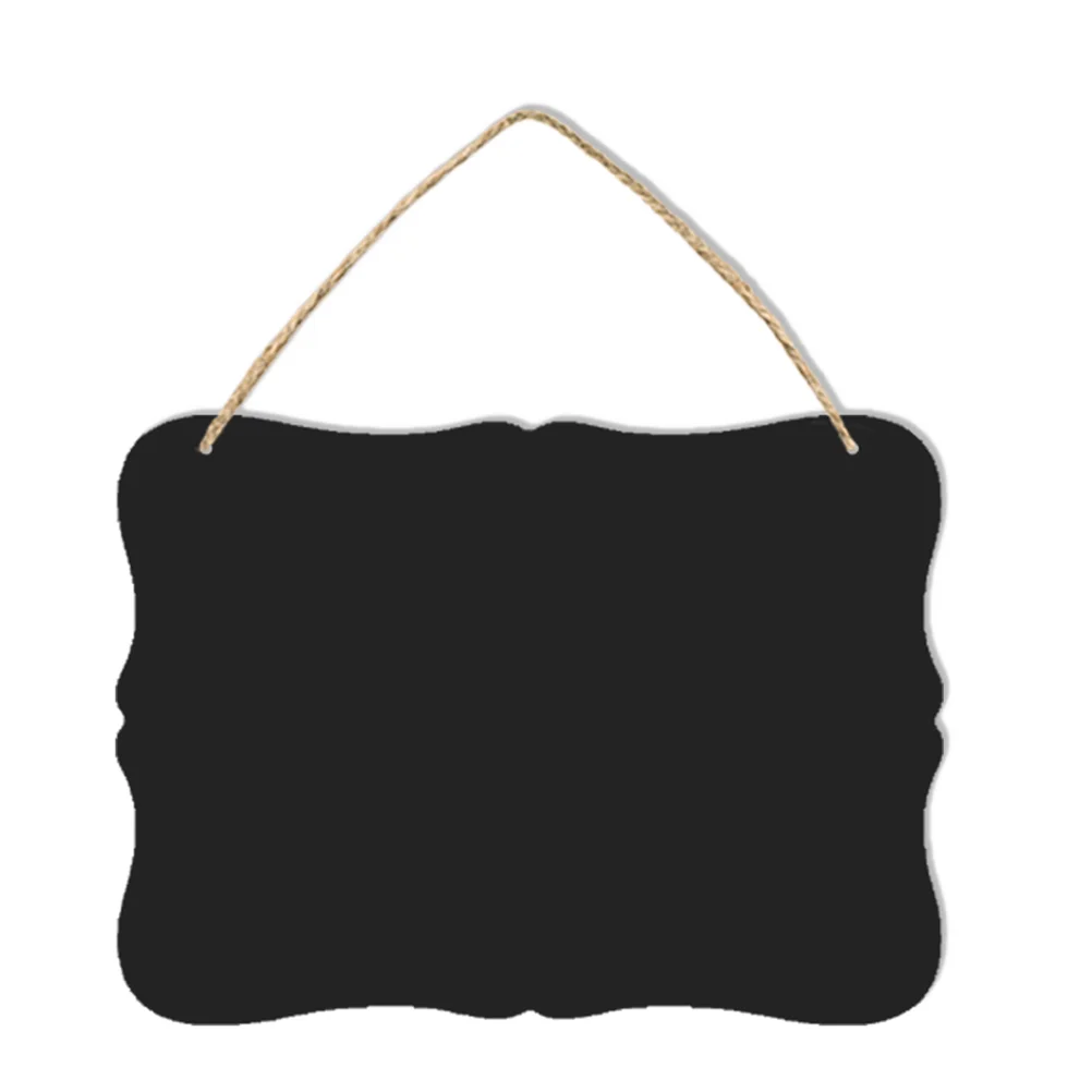 Chalkboard Sign Double-Sided Erasable Message Board Blackboard Wall Decor Signs with Hanging String (160207)