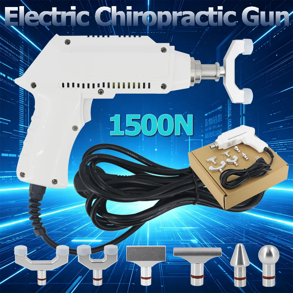 Electric Correction Gun 1500N Adjustable Spine Massage Impulse Spinal Cervical Massager New Chiropractic Adjusting Tool 2026