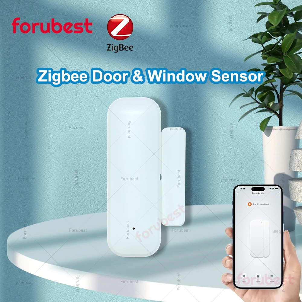 

Zigbee Smart Door Window Sensor Open/Closed Detector App Remote Monitor Home Security Burglar Sensor Support Home Assistant Z2M
