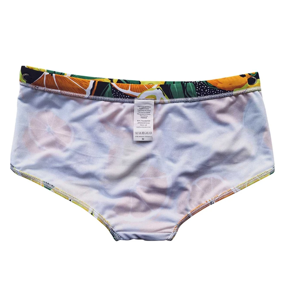 Mens Swimwear Swimsuits Swim Boxer Briefs Bikini Surfing Board Shorts Trunks Orange Print Pouch Water Sport Panties Beach Shorts - view 6