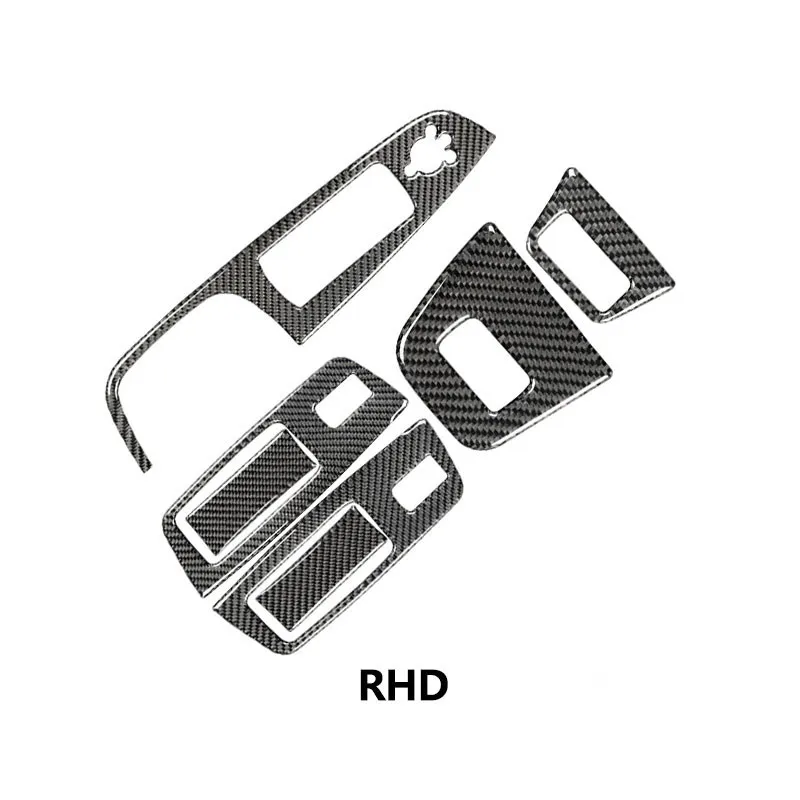 7pcs Car Inner Window Switch Button Panel Decorative Sticker Interior Modification Accessories Frame Trim For Audi Q7 2007-2015