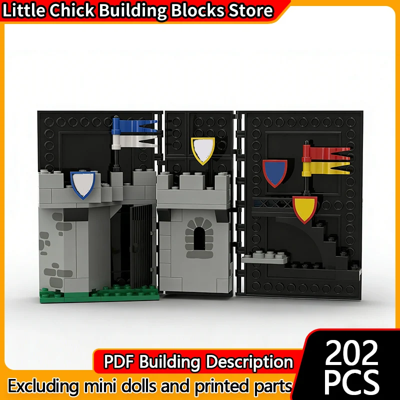 

Средневековый замок, модель MOC, строительные кирпичи, древняя тяжелая техника, модульная технология, детские праздничные подарки, сборные игрушки, костюм