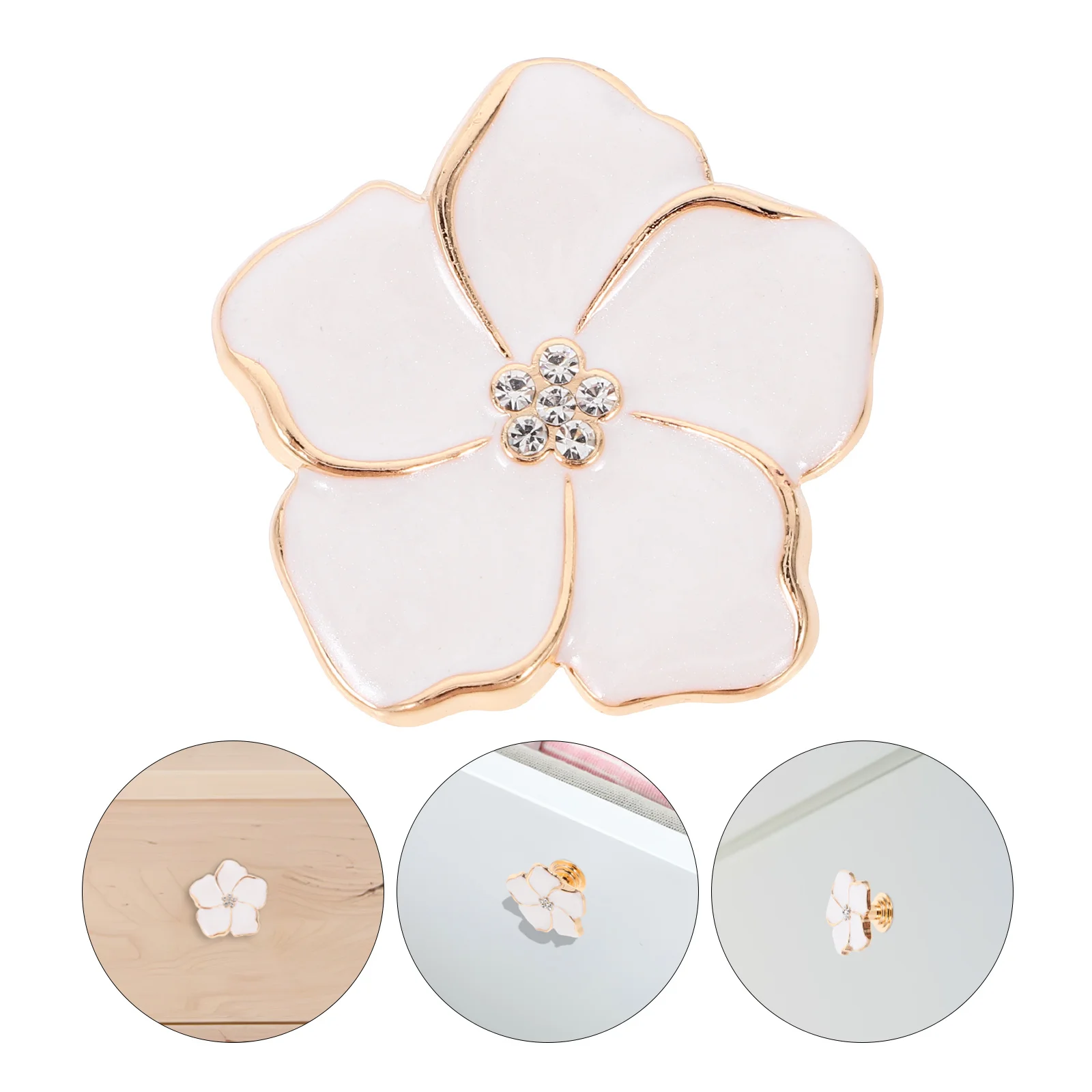 

Alloy Cabinet Knob Flower Shape Durable Decorative Dresser Drawer Knob Wardrobe Handle Door Pull Handle Metal Pull