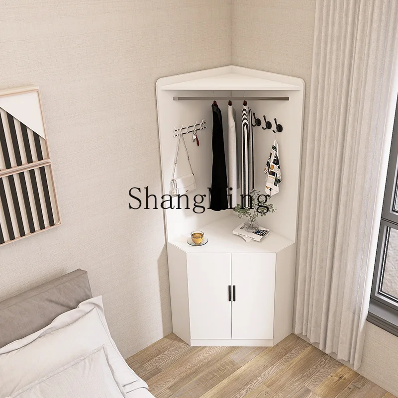 

CL small apartment bedside table hanger integrated corner household wall triangular storage multi-functional corner locker