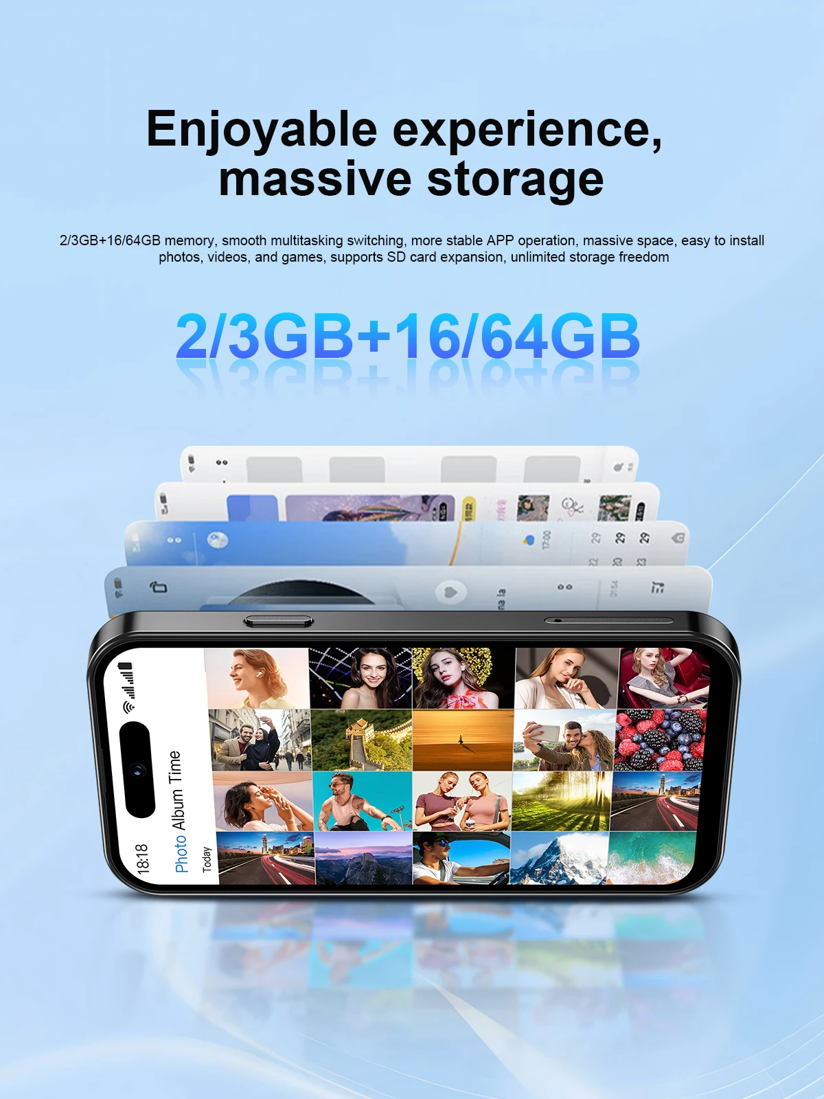 SERVO S16 Mini 4G LTE Cute Smartphone Android Dual SIM Face Unlock GPS WiFi Bluetooth Video Player 3.9 Inch Pocket Mobile Phone