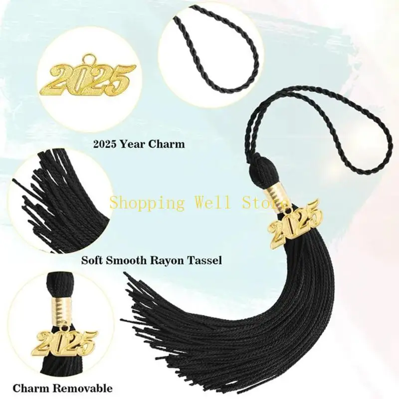 Caps graduação KX4B Tamels Decorações chapéu graduação com 2025 Acessórios graduação charme ouro para tampas