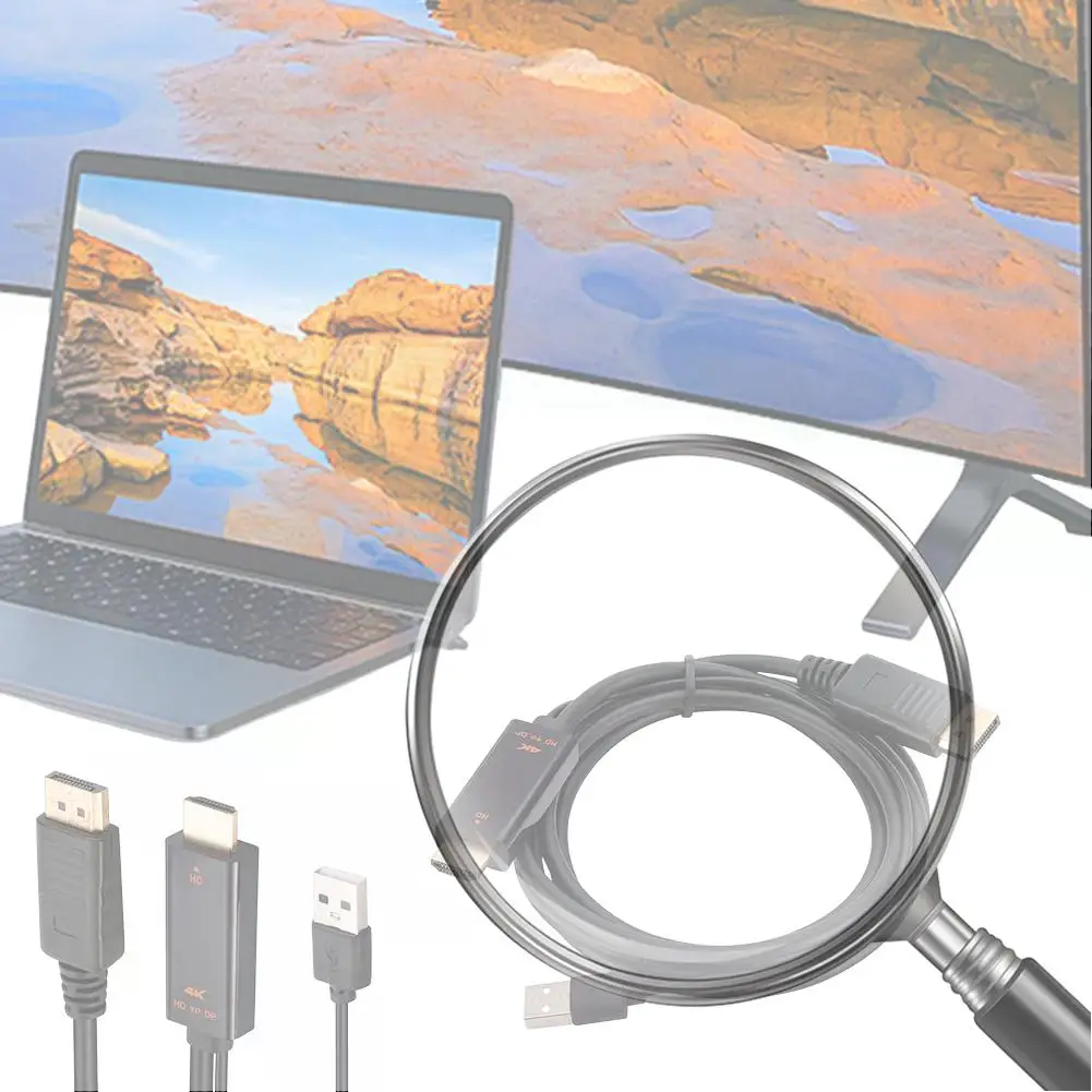 

1.8M HDMI-Compatible To DisplayPort Cable 4K 60Hz HDMI-Compatible Source To DP Display Monitor Cable HDMI-Compatible To DP Cord