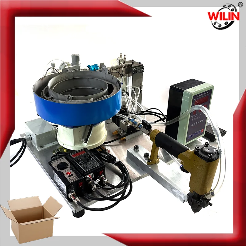 مسدس مسامير أوتوماتيكي هوائي مع وعاء تهتز لإصلاح كعب الأحذية وتثبيت الحرف اليدوية ومسامير النار السريعة المستمرة