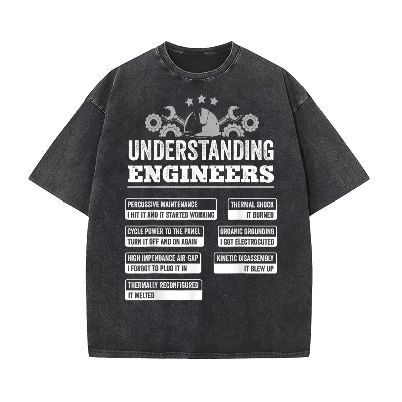 

Understanding Engineers Funny Mechanical Engineering Pure Cotton T-shirt Oversized Art Graphic Clothing Printed For Men