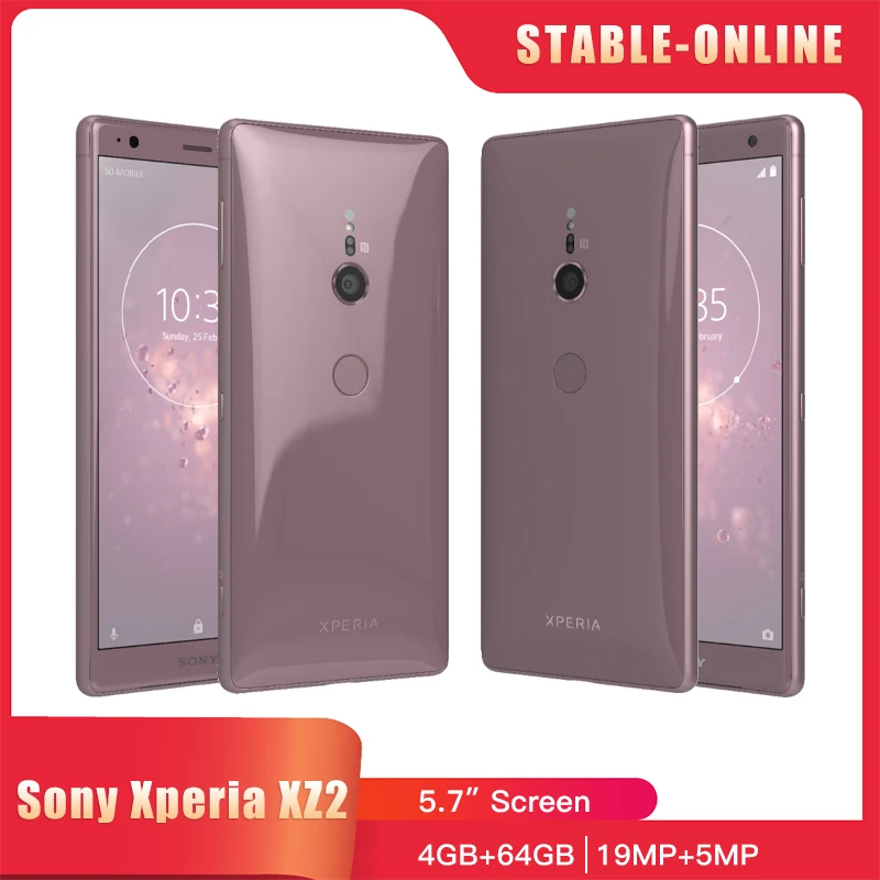 Original Sony Xperia XZ2 Unlocked Mobile phone RAM 4GB ROM 64GB H8216 H8266 JV 702SO 19MP LTE 5.7