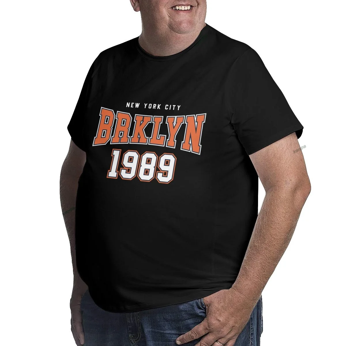 BRKLYN 1989 Graphic T-shirts for Big and Tall Man Plus Size T Shirts for Big and Tall Man Oversize Top Tees 1X-6X Clothing