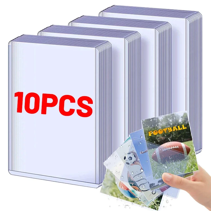 Transparent PVC Toploaders Protective Sleeves for Collectible Trading Basketball Sports Cards 35PT Game Card Holder Case 10x7cm