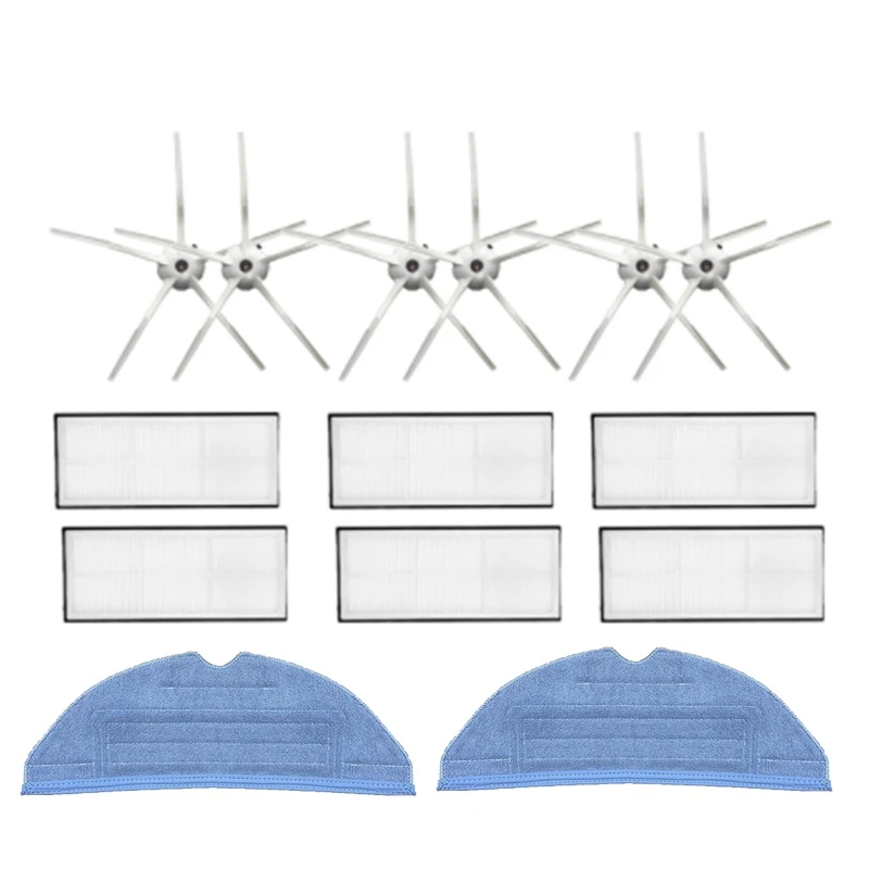 استبدال ممسحة فلتر Hepa ، فرشاة جانبية ل Xiaomi Roborock S7 ، T7S Plus مكنسة كهربائية ، ملحقات احتياطية