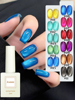1/11PCS 2025 New Nail Art Super Sparkling Dopamine Aurora Cat Eye Crystal Gel Nail Polish, Semi-Permanent, Lasts 28 Days