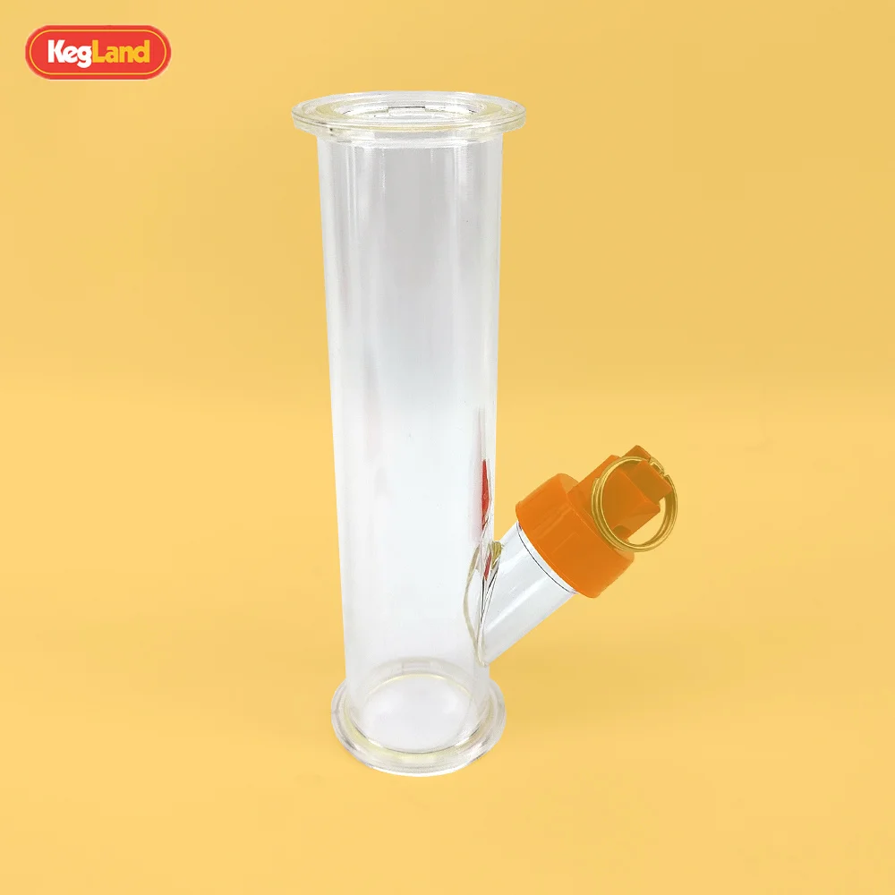 KegLand Fermzilla - 2/1.5 Inch Sight Glass Hop Bong （ with Black Bottle Cap） Beer Craft Brewing
