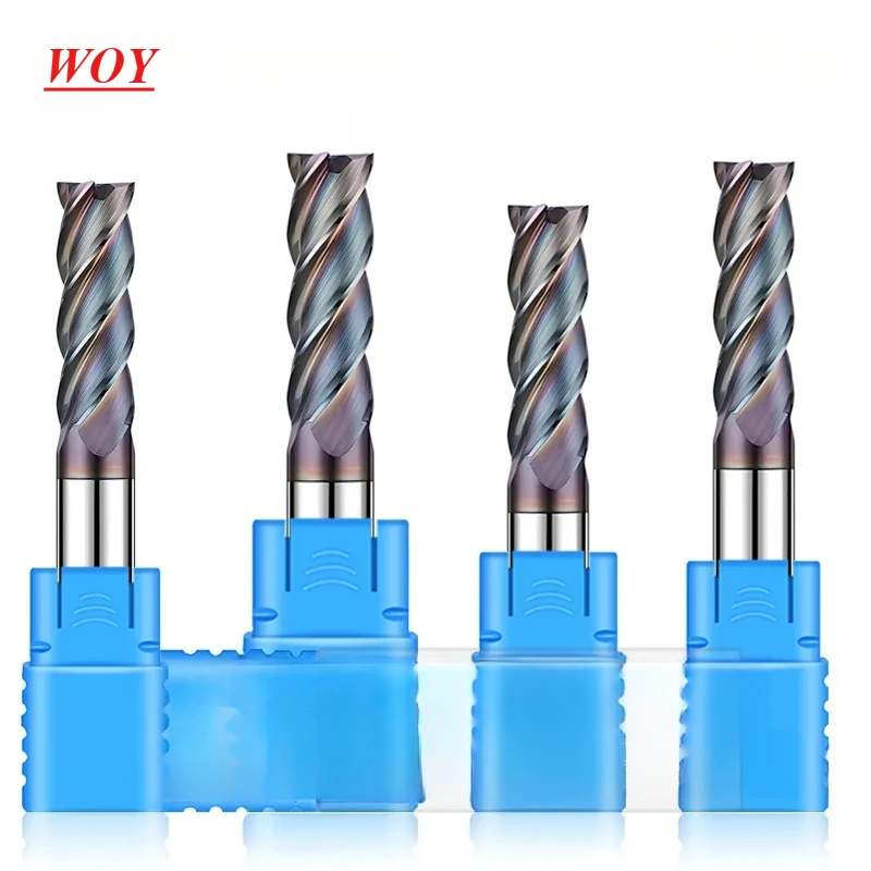 

WOY Tungsten Steel Carbide 4-Flute Copper Electrode Special Milling Cutter For High Gloss Oxygen Free Copper Processing CNC