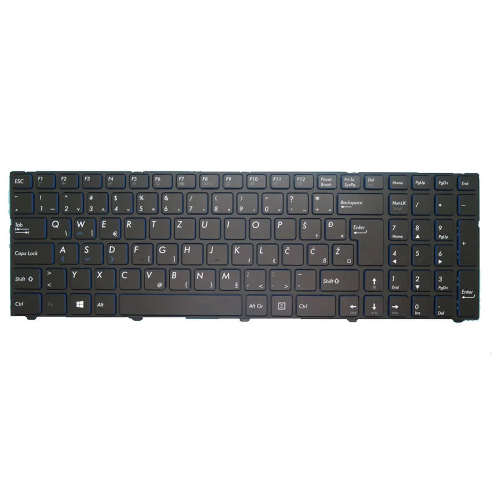 Laptop Keyboard For Pegatron D17K D17S V150062UK1 0KN0-CNDWB11 Slovenian SL With Black Frame