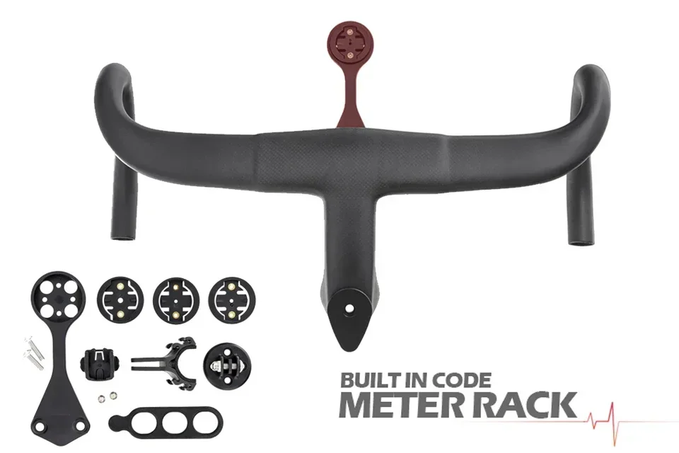 T800 Carbon Integrierter Lenker für F12 F14 Interne Kabelführung Aero Rennrad Vorbau 4 ° Flare 125 mm Tropfen 80 mm Tropfen – Detail 6